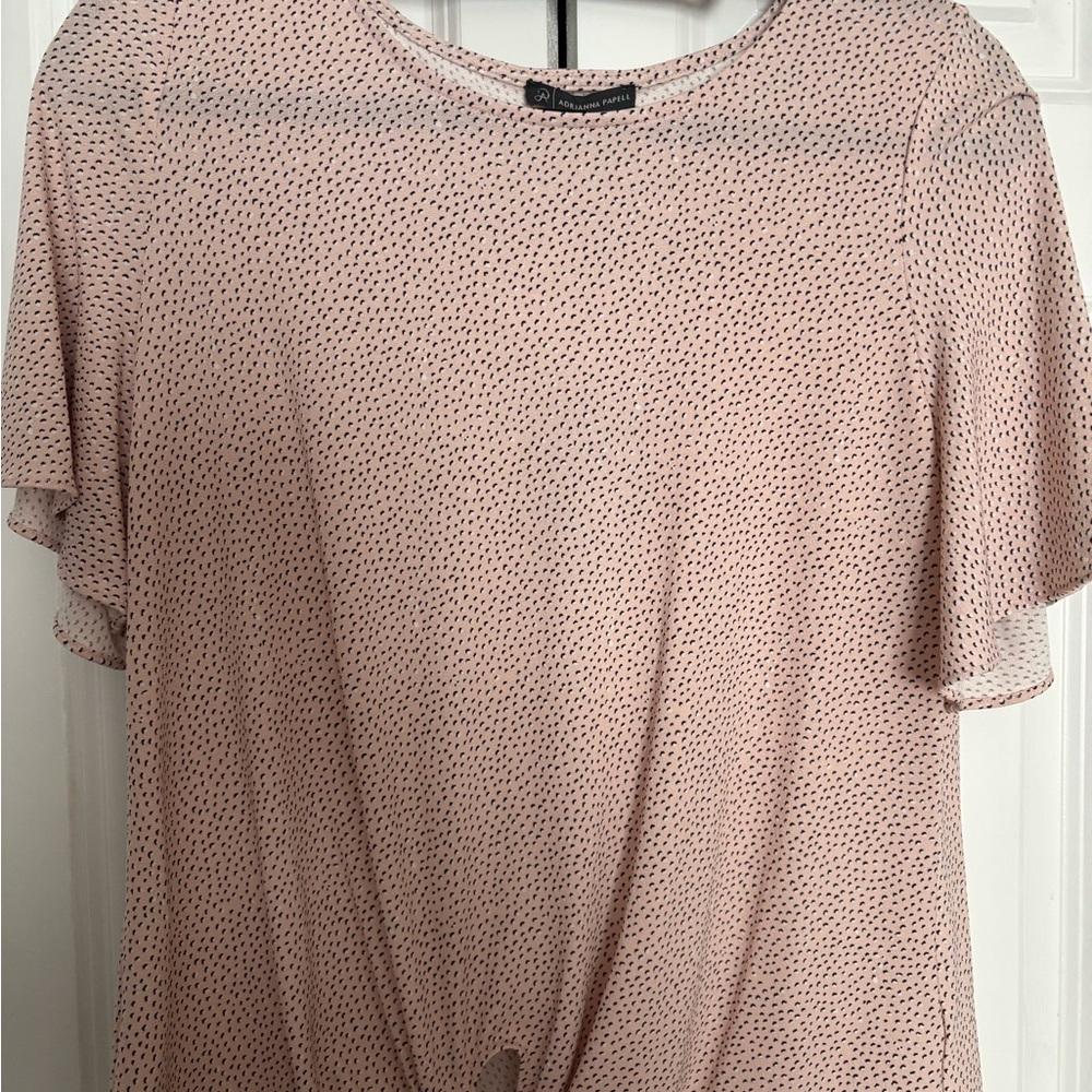 Elegant Pink Polka Dot Women's Top